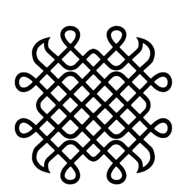 Kolam Cut Out -8 - 4", 2.5mm, White Acrylic