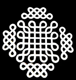 Kolam Cut Out -11 - 4", 2.5mm, Gold Acrylic