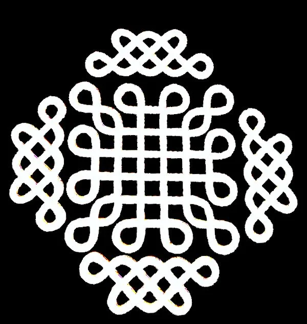 Kolam Cut Out -11 - 4", 2.5mm, Black Acrylic