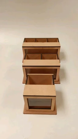 2 Slot Penstand Shadow Box - 7/5/4", 6mm