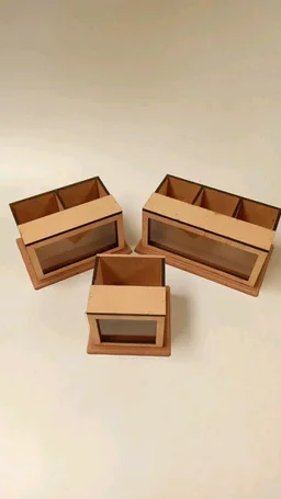 2 Slot Penstand Shadow Box - 7/5/4", 6mm