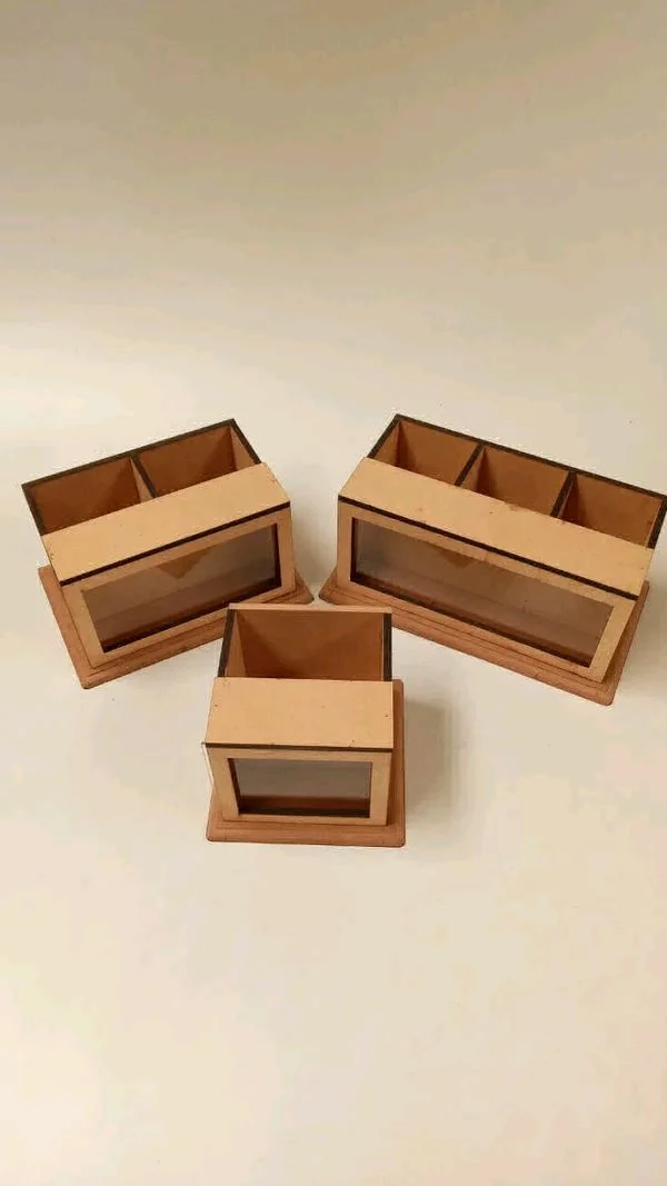 2 Slot Penstand Shadow Box - 7/5/4", 6mm