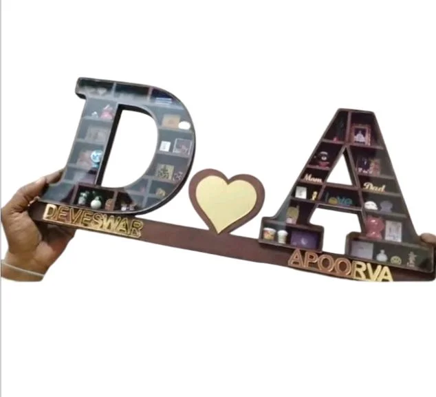 Couple /2 Names Miniature Shadow Box - 6" Each Letter