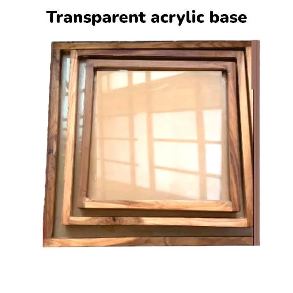 Teakwood Floating/ varmala Frame - 12/12"