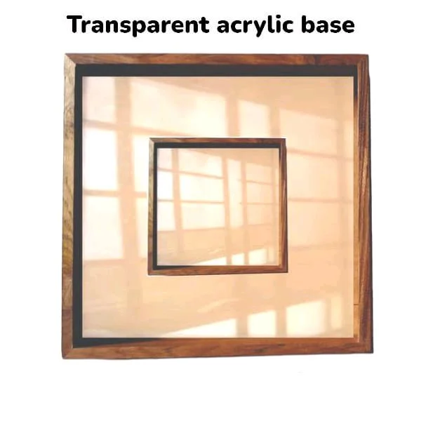 Teakwood Floating/ varmala Frame - 10/10/1.5"