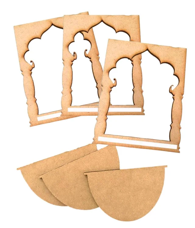Jharokha Diya Stand -3pcs , Design-1