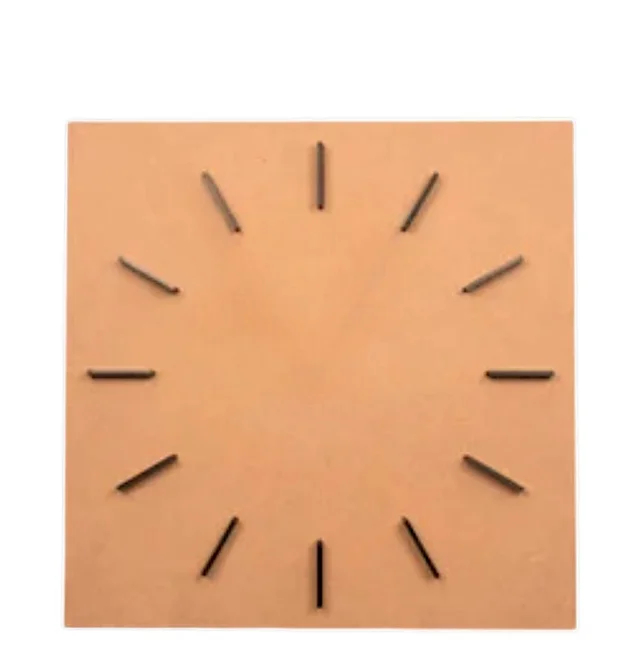 Square Mdf Clock + Acrylic Numbers - 18"