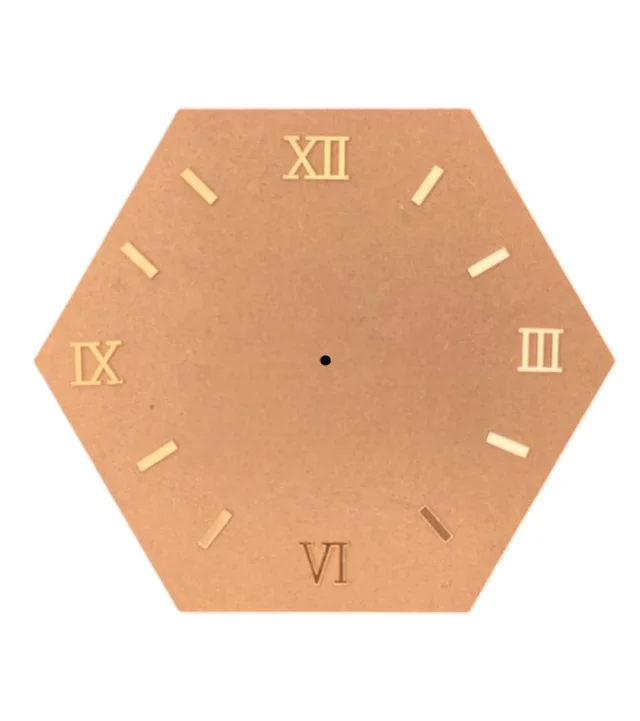 Hexagon Mdf Clock + Acrylic Numbers - 15"
