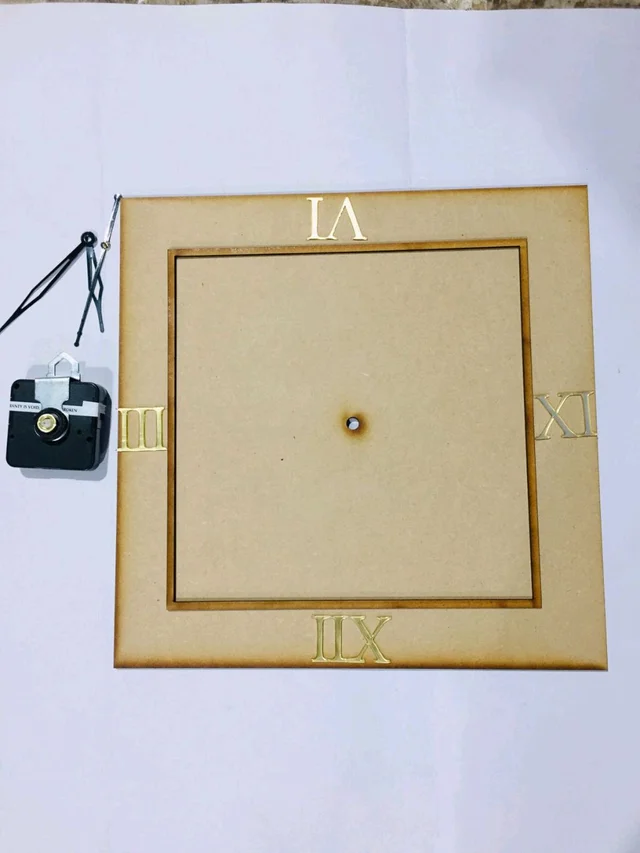 Square Mdf Clock - 15"