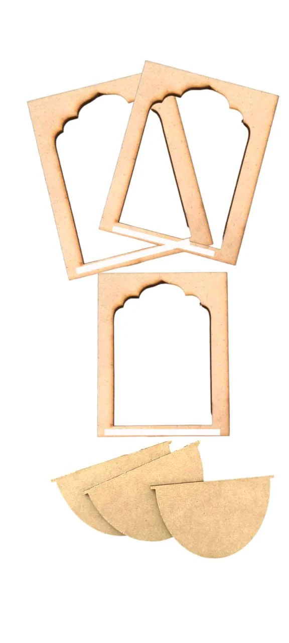 Jharokha Diya Stand -3pcs , Design-7