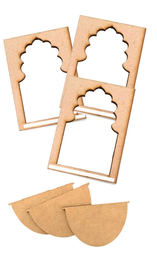 Jharokha Diya Stand -3pcs , Design-8