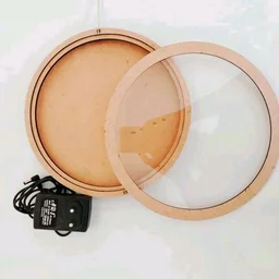 Round Moon LED Shadow Box/ Moon Lamp - 8", Without Transparent Acrylic Lid, 18mm