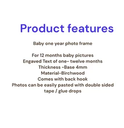 Birchwood Baby 1 Year Photo Frame - My First Year( Baby's Name)