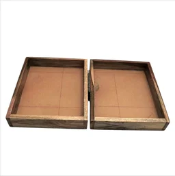 Teakwood Book Frame - 8/6/1.5", Both Side Transparent Acrylic