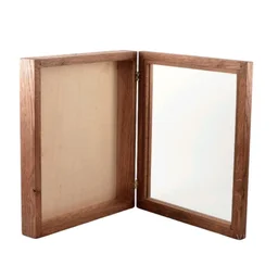 Teakwood Book Frame-1 preservation+Photo Frame - 10/8/1.5", Transparent Acrylic Base On Preservation Side