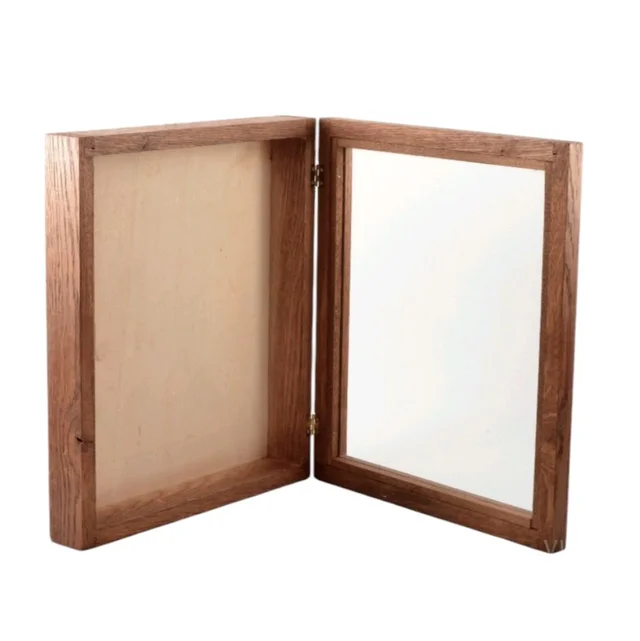 Teakwood Book Frame-1 preservation+Photo Frame - 10/8/1.5", Transparent Acrylic Base On Preservation Side