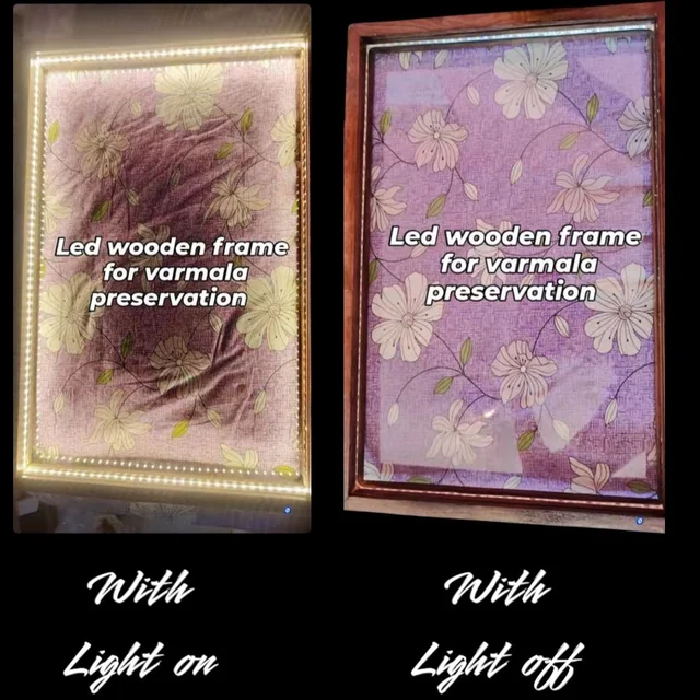 LED Teakwood Preservation Frame - Acrylic Base - 8/8/1"
