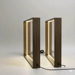 LED Teakwood Preservation Frame - Acrylic Base - 8/8/1"
