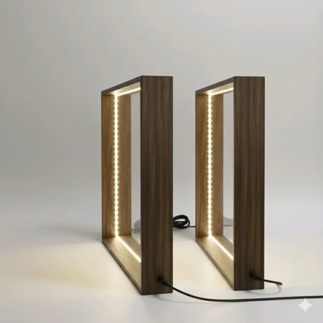 LED Teakwood Preservation Frame - Acrylic Base - 8/8/1"