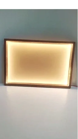 LED Teakwood Preservation Frame - Acrylic Base - 14/14/1"