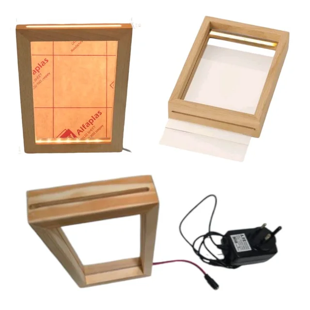 Pinewood LED Photo Frame - 5/7/1.75"