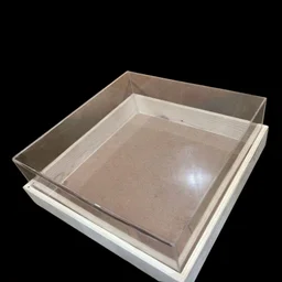 Pinewood Acrylic Wedding Invitation Card Display Box - 10/10/4"