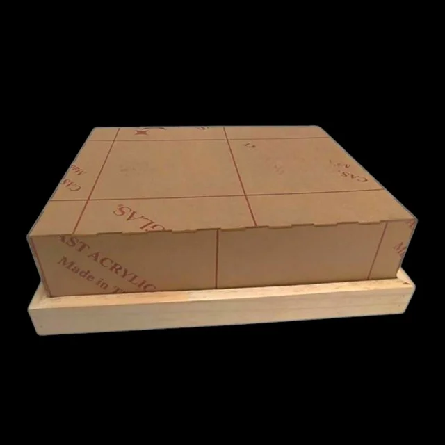 Pinewood Acrylic Wedding Invitation Card Display Box - 12/12/4"