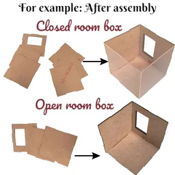 DIY Room Box/ Miniature Room Box:B7 - 10/10/10", Closed Room Box - With Acrylic