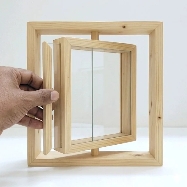 Pinewood Rotating Preservation Frame - With Acrylic Cover - 10/8/2"