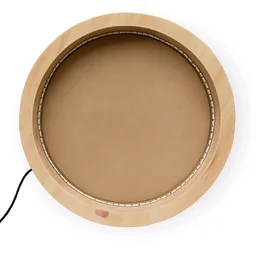Pinewood Round LED Wooden Varmala Preservation Frame - 8", Mdf Base