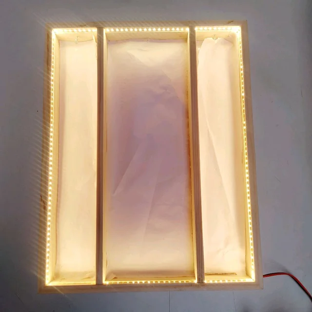 Pinewood LED 3 Part Frame - 24/18/2inch, Mdf Base