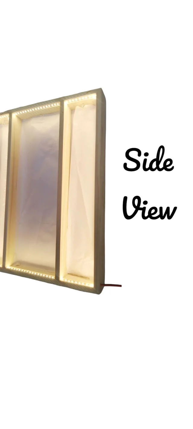 Pinewood LED 3 Part Frame - 24/18/2inch, Mdf Base