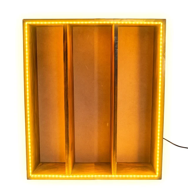 Pinewood LED 3 Part Frame - 18/14/2inch, Mdf Base