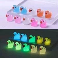 Miniature Glow In Dark Ducks-10 Pcs