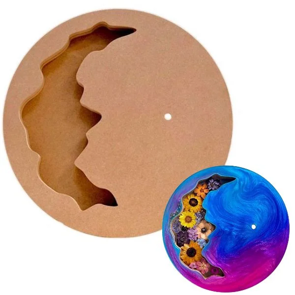 Geode/ Agate Flower Preservation Mdf Clock Base - 20inch, 40mm