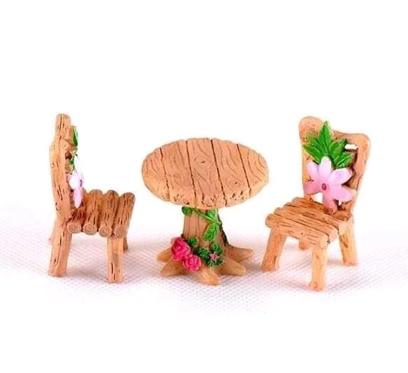 Miniature Chair Table Set Of 3 - 1 Set