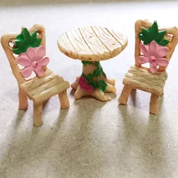 Miniature Chair Table Set Of 3 - 1 Set