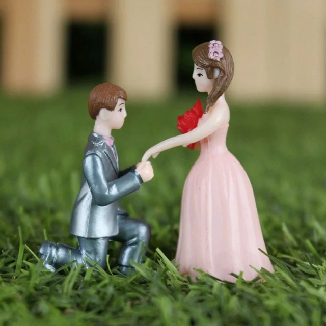 Miniature Proposing Couple