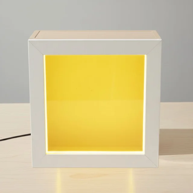 MDF Shadow Box With White Acrylic Front - 8/8/3 Inches