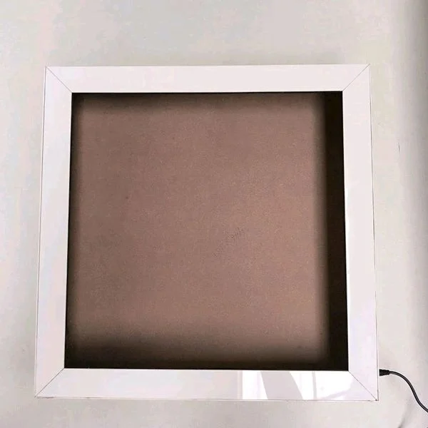 MDF Shadow Box With White Acrylic Front - 8/8/3 Inches