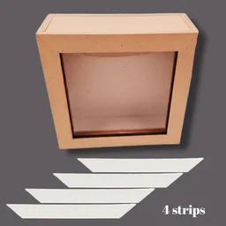 MDF Shadow Box With White Acrylic Front - 8/8/3 Inches