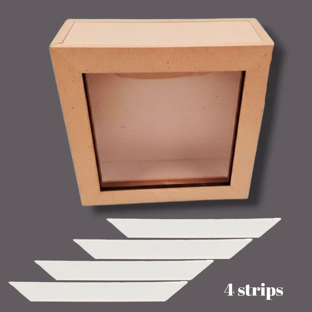 MDF Shadow Box With White Acrylic Front - 8/8/3 Inches