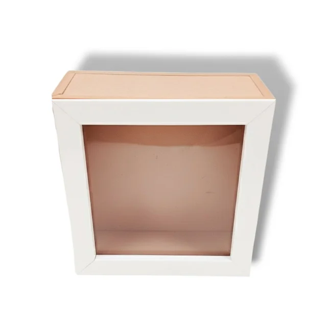 MDF Shadow Box With White Acrylic Front - 8/8/3 Inches