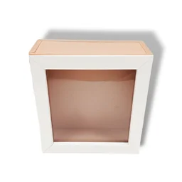 MDF Shadow Box With White Acrylic Front - 12/12/3 Inches