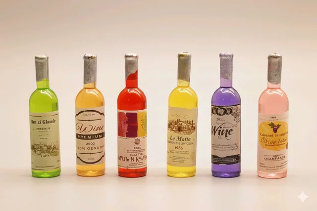 Miniature Wine Bottles -5 Pc