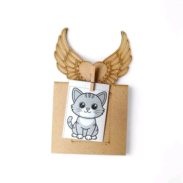 Angel Wings-Mdf Photo Fridge Magnet - 10 pcs
