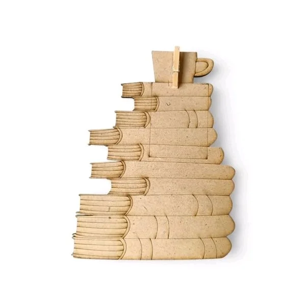 Book Stack Mdf Photo Fridge Magnet - 5 pcs