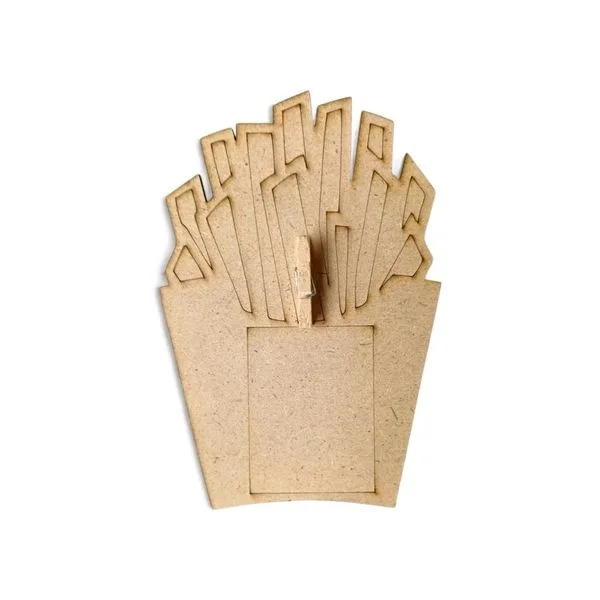 French Fries Mdf Photo fridge Magnet - 10 pcs