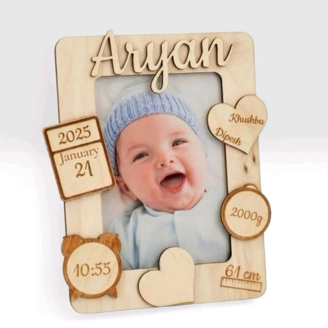 Baby Birth Details Photo Frame/ Kids Gift Ideas - 11/8"