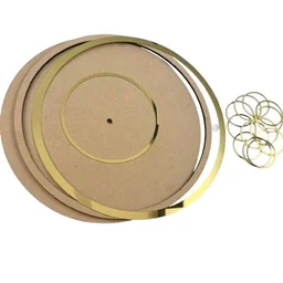 Baby Photo Clock Mdf Acrylic Base - 16 Inch, Mdf + Golden acrylic